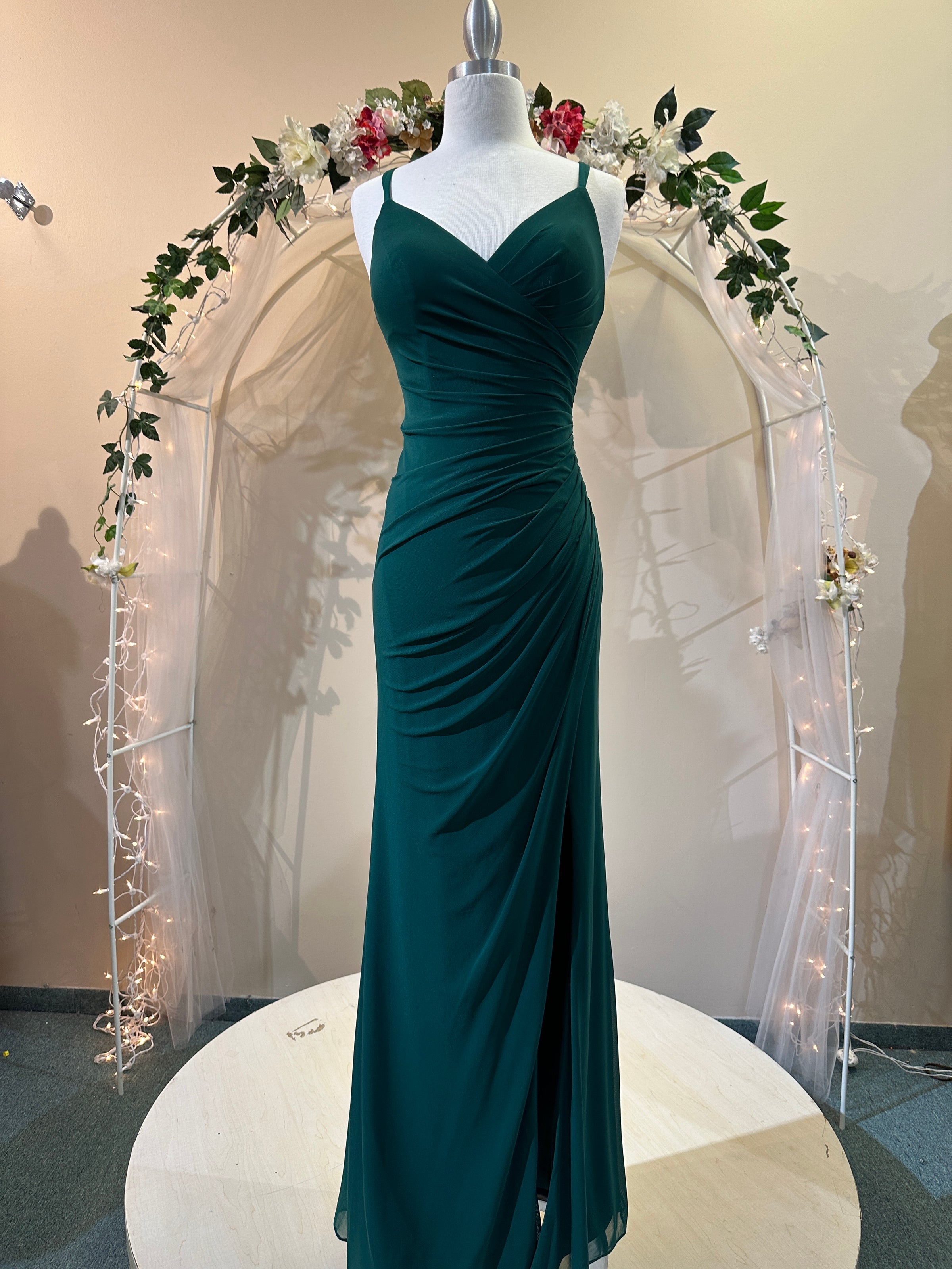formal dresses colorado springs co Strapless Long Prom Ball Gown with Sheer Corset Smoky Blue / 4